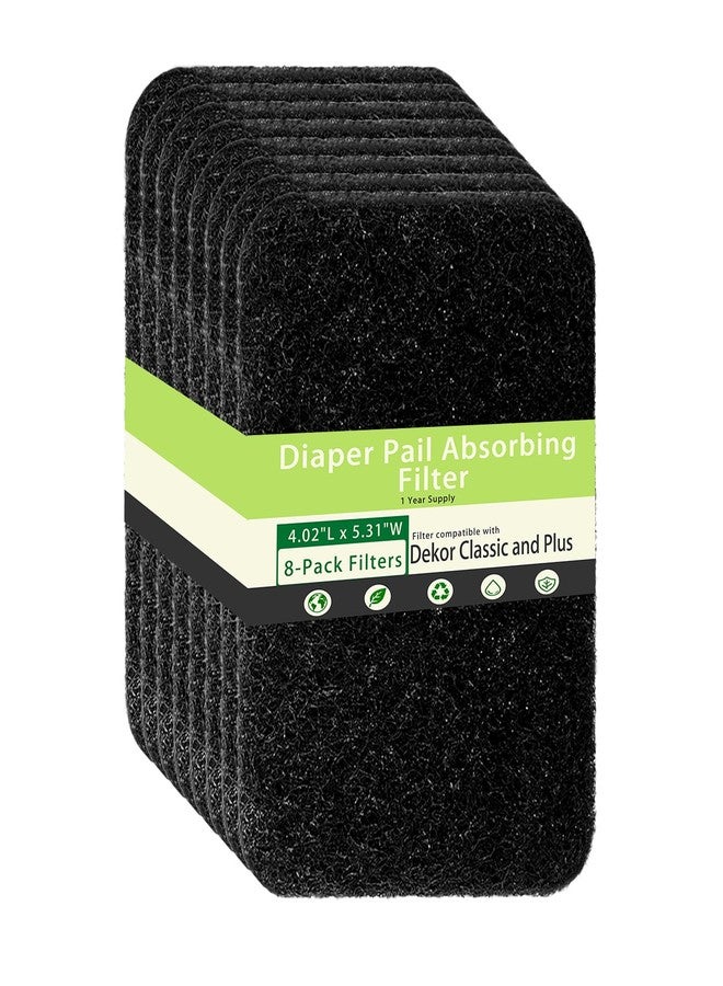 LOSUIN 8 Pack Carbon Diaper Pail Deodorizer Filter,Coconut Odor Absorber Activated Carbon Filter Compatible with Dekor Classi/Plus Diaper Pail,Keeping House Air Fresh - Image 1
